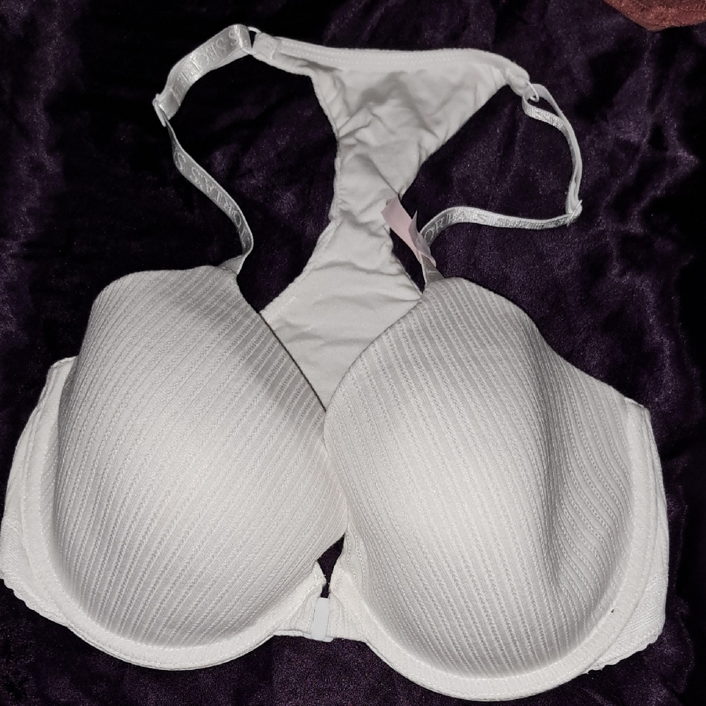 Victoria's Secret White Ribbed Bra Nwot